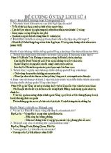 Đề cương ôn tập môn Lịch sử 4